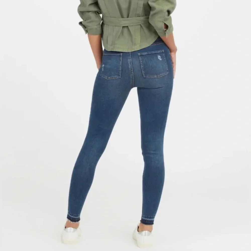 SPANX Distressed Skinny Jean Leggings Size Small